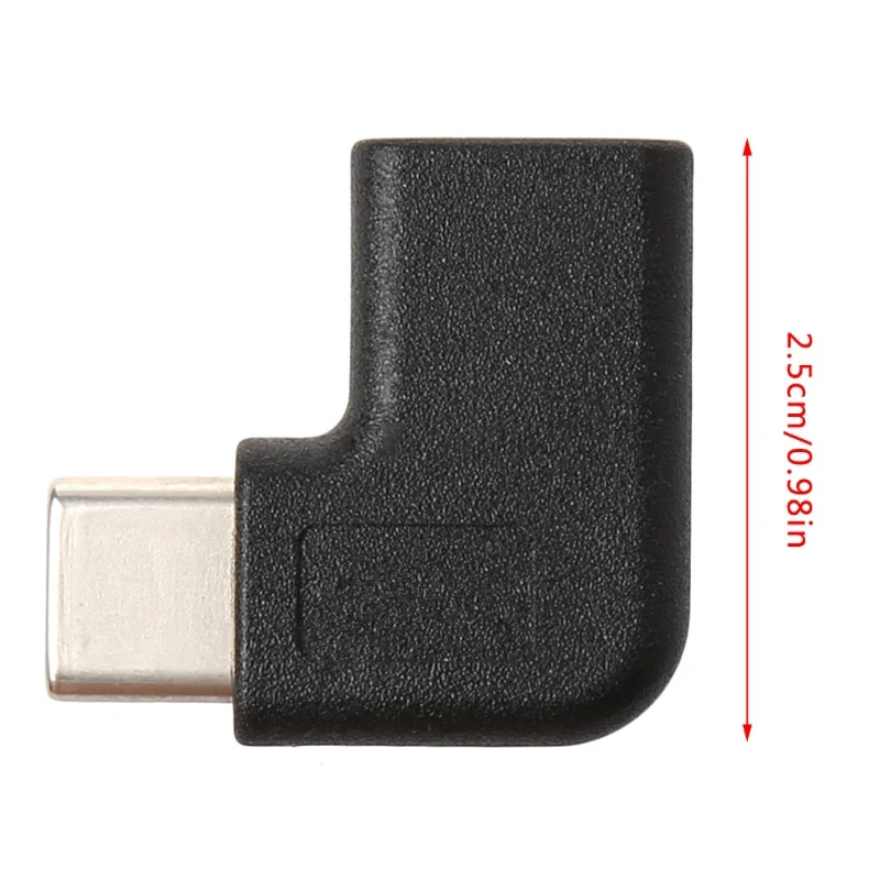 90 градусов правый угол USB 3 1 Тип C папа к женскому адаптер конвертер для смартфона