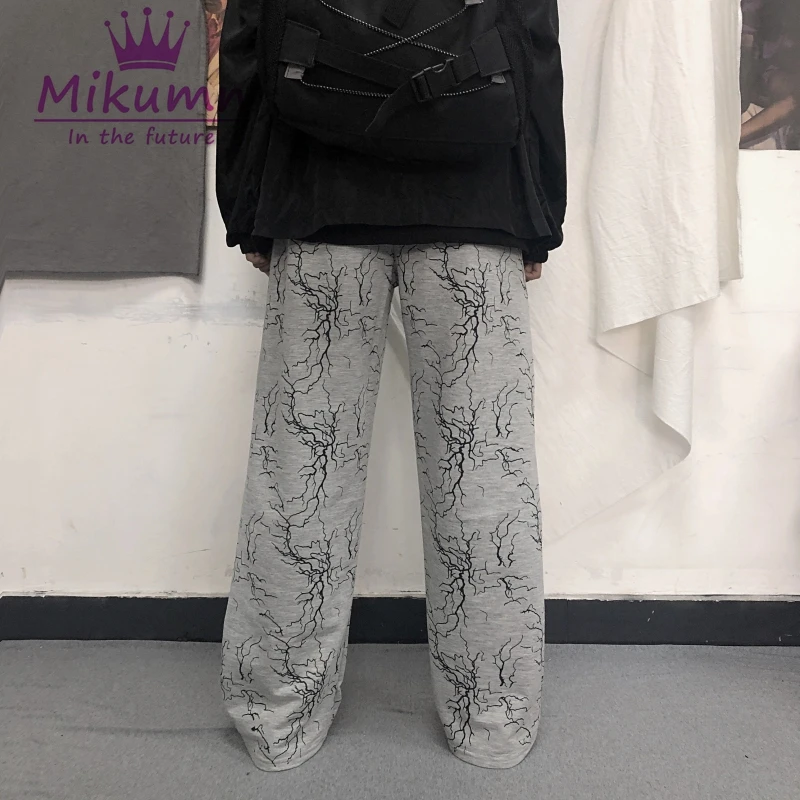 Повседневные свободные брюки с карманами и молнией в стиле Харадзюку прямые