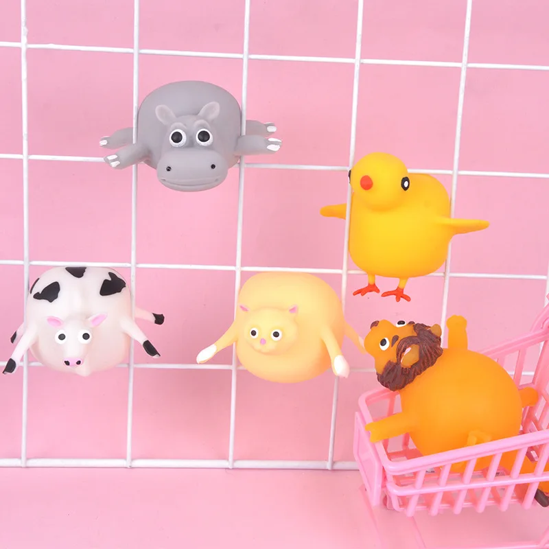 TPR Can Blow Small Animals Vent Toys Squeeze Music Forest Party Baby Shower Birthday Party Decoration Anniversary