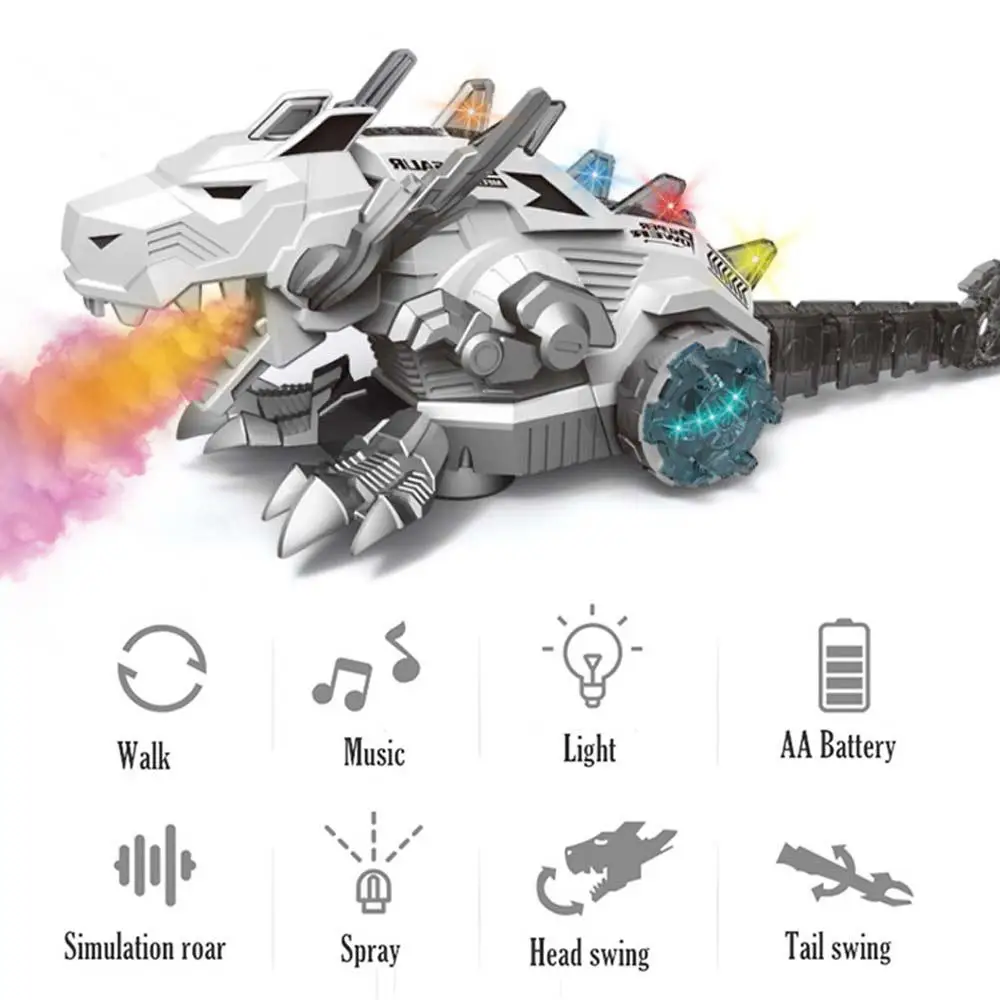 Электронные ходячие спрей динозавры игрушки робот мультяшный Электрический