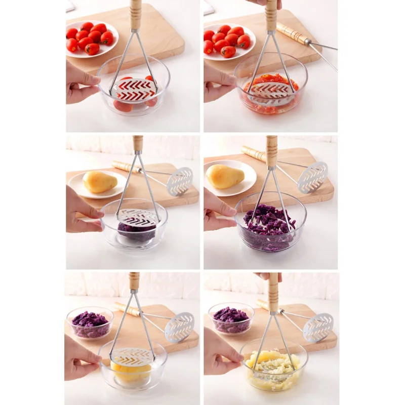 Толкушка из нержавеющей стали с тонкой сеткой картофельный пресс Ricer