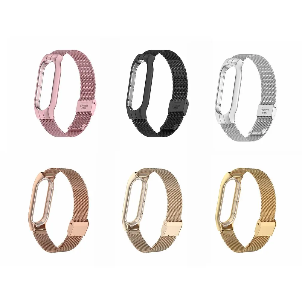 

Металлический браслет для Xiaomi Mi Band 3 4 5, Безвинтовой ремешок из нержавеющей стали для Mi Band 4 3 5