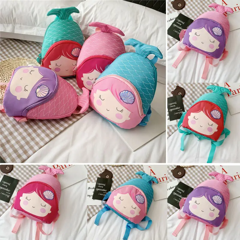 Новинка 2019 лидер продаж Детский рюкзак для девочек с 3D рисунком Русалочки