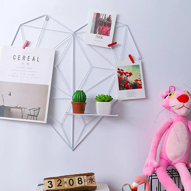 Железные декоративные полки в форме сердца скандинавском стиле настенная полка