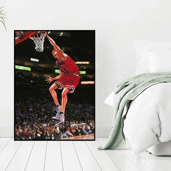 

Poster Wall Art HD Print Picture Slam Dunk Canvas Painting Basketball Nordic Modular Modern Living Room Home Decorative Frame