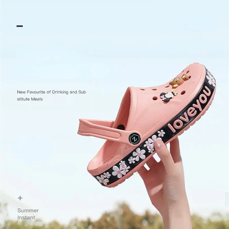 Шлепанцы Croc унисекс Нескользящие сандалии на платформе сланцы пляжная обувь