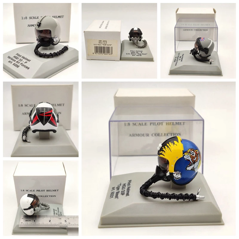 

CDC Armour 1:8 Scale Pilot Helmet HGU 26P/55P/33P/MK 10/Gueneau 316/APH 6B Diecast Models Auto Toys Collection Gift