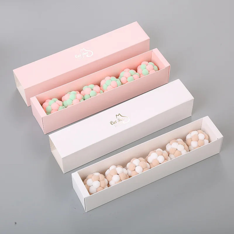 6 шт кошка игрушка мяч набор Hand Made плюшевые эластичные со звоночком современный