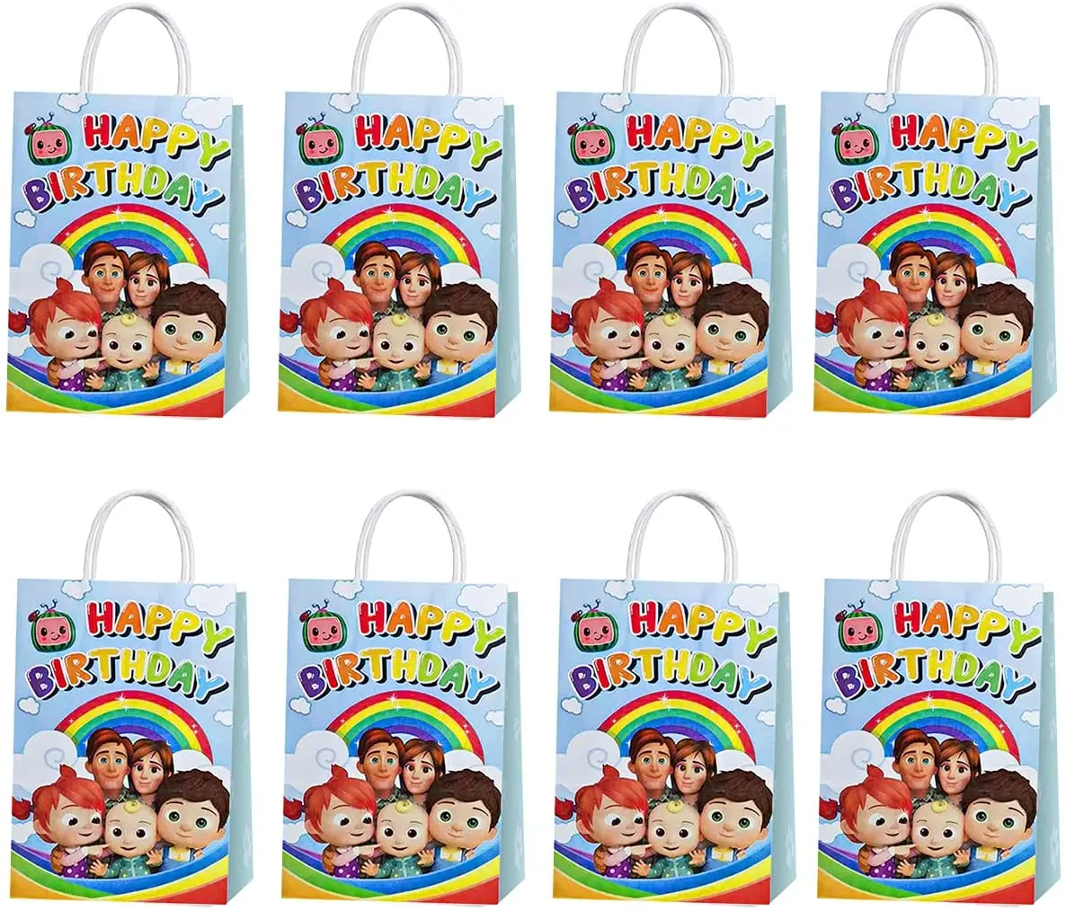 Omilut 6 шт. бумажный пакет Cocomelon Подарочный для вечеринки в честь Дня Рождения Декор