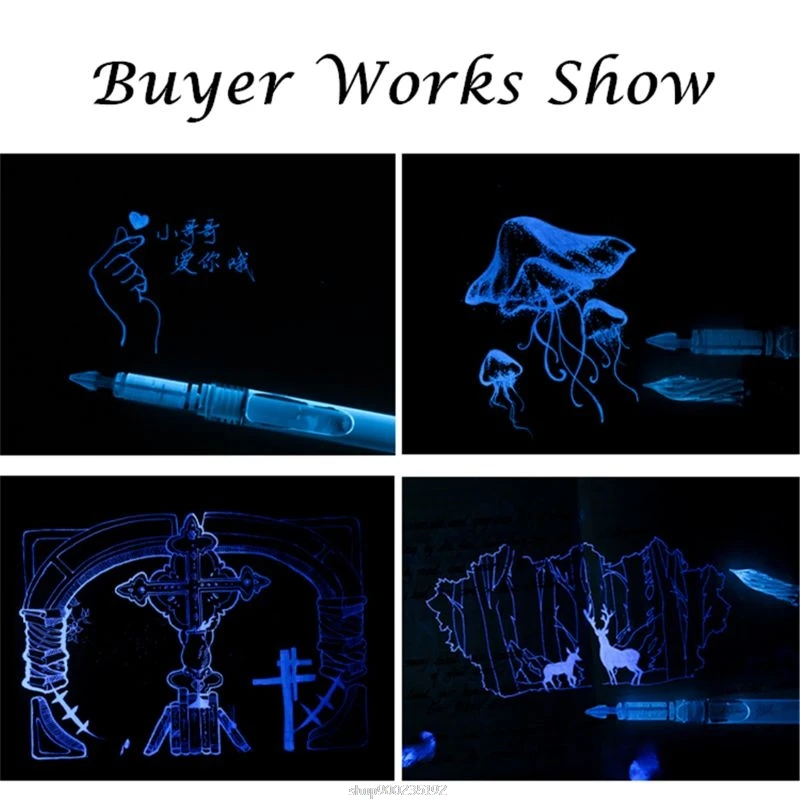 

18ml Non-Carbon Magic Invisible Ink For Fountain Glass Dip Pen Creative Fluorescent Ink UV Light Gift Stationery D21 20 Dropship