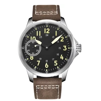 new men watch seagull st36 manual winding movement stainless steel case luminous dial and hands