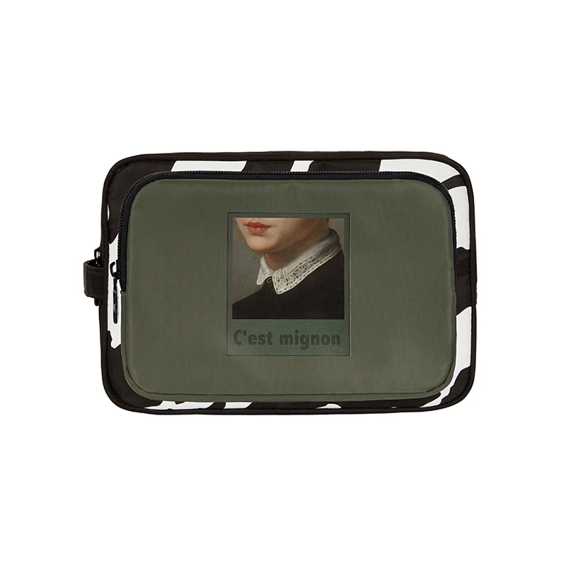 portrait bag YIZISTORE оригинальные забавные съемные, пригодные для стирки сумки для полотенец для женщин малогабаритные сумочки-косметички в изящной женской серии(Fun kik - Цвет: portrait bag