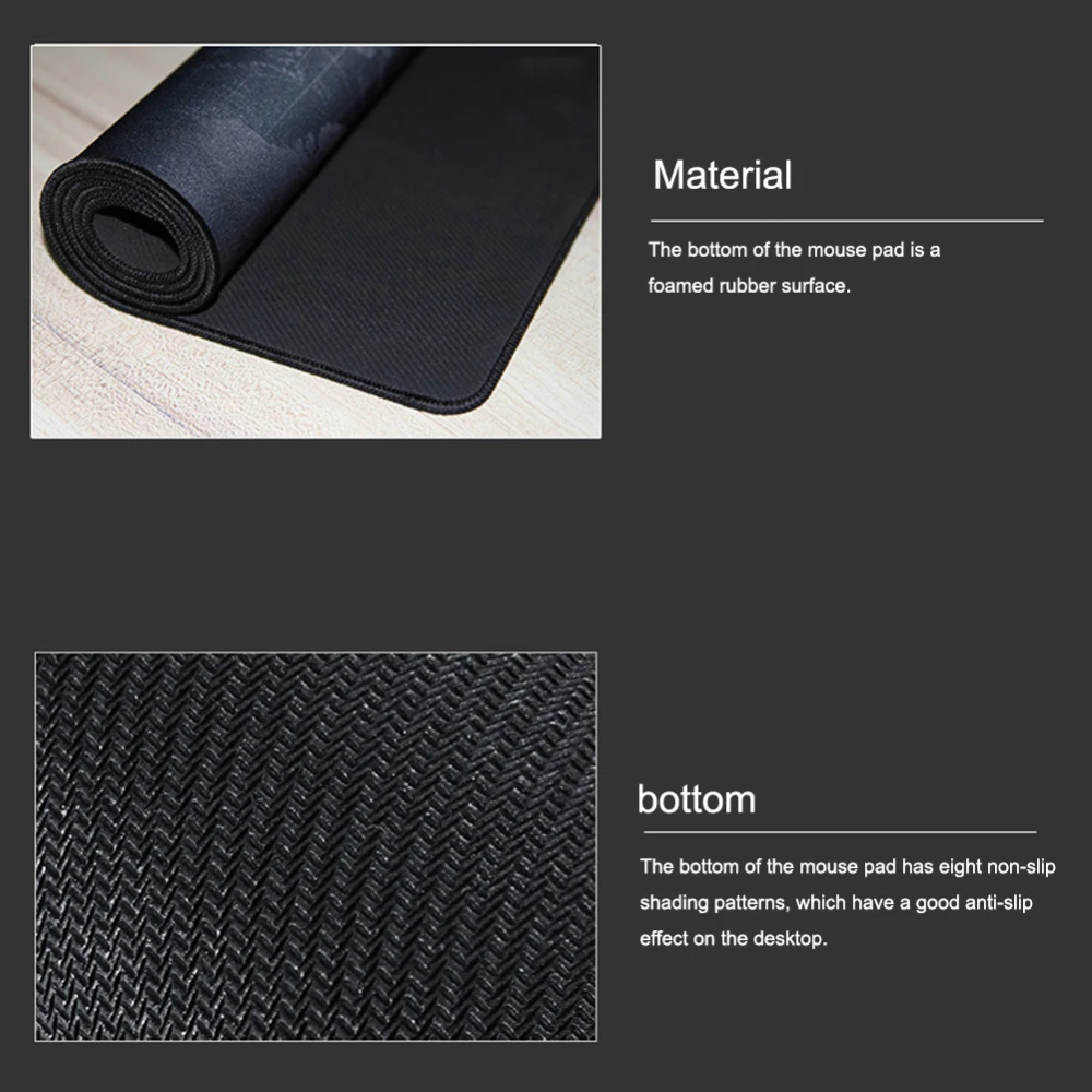 Большой игровой коврик для мыши с картой мира Противоскользящий офисный