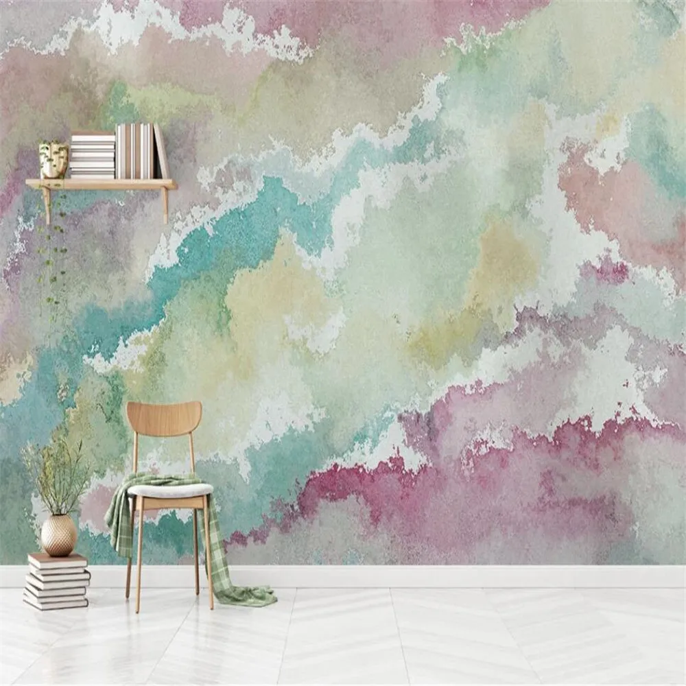 Пользовательские 3D-обои Milofi настенные абстрактные акварельные волнистые