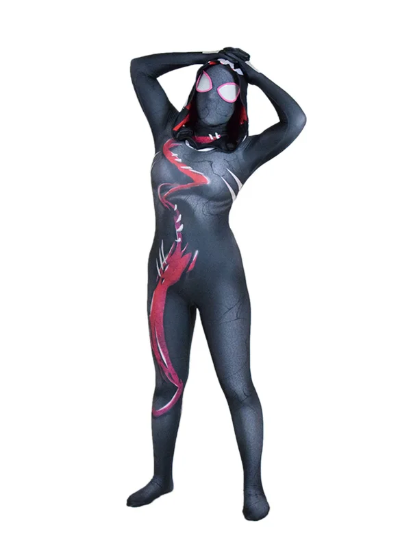 

Girl Suit Venom Gwen Spandex Cosplay Costume for Halloween 3D Print Spandex Cosplay Party Female Zentai Suit