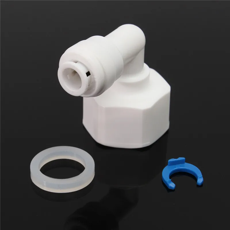 

2PCS Elbow Female Quick Fittings 1/2" Female thread Elbow To 1/4" Push Fit Tube Quick Connection Adapter For RO Water System