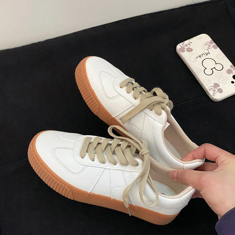 

New Women Sneakers PU Leather Women Shoes White Platform Casual Sneaker Spring Summer Female Board Shoes Flats Ladies Trainers