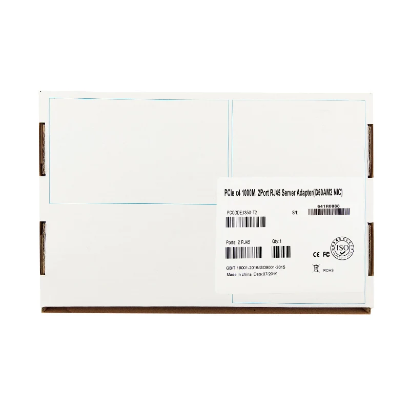 I350-T2 Intel i350 чипсет двухпортовый PCIe сетевая карта медная RJ45* 2