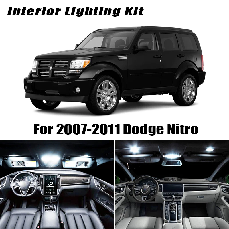 8 шт. для 2007 2008 2009 2010 2011 Dodge Nitro Canbus белые светодиодный светильник ные лампы