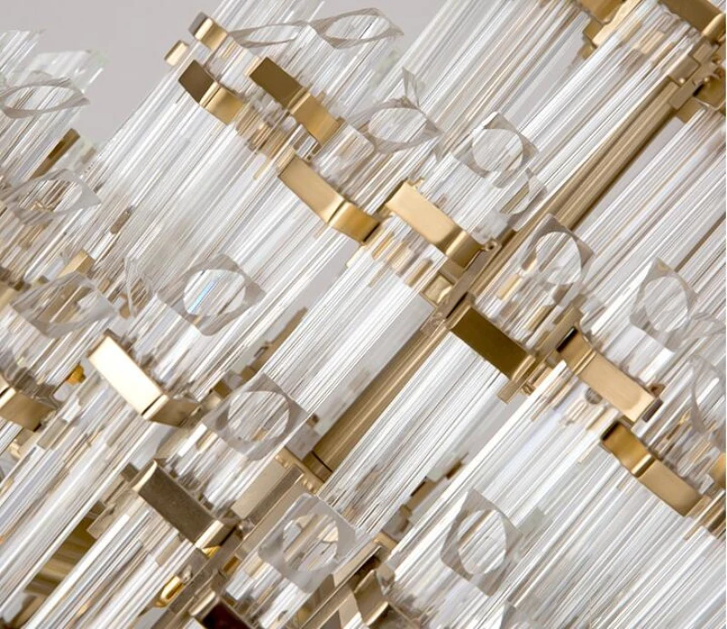 

Home Luxury crystal chandelier Nordic LED living room lamp black chandelier new round restaurant bedroom decoration lamp