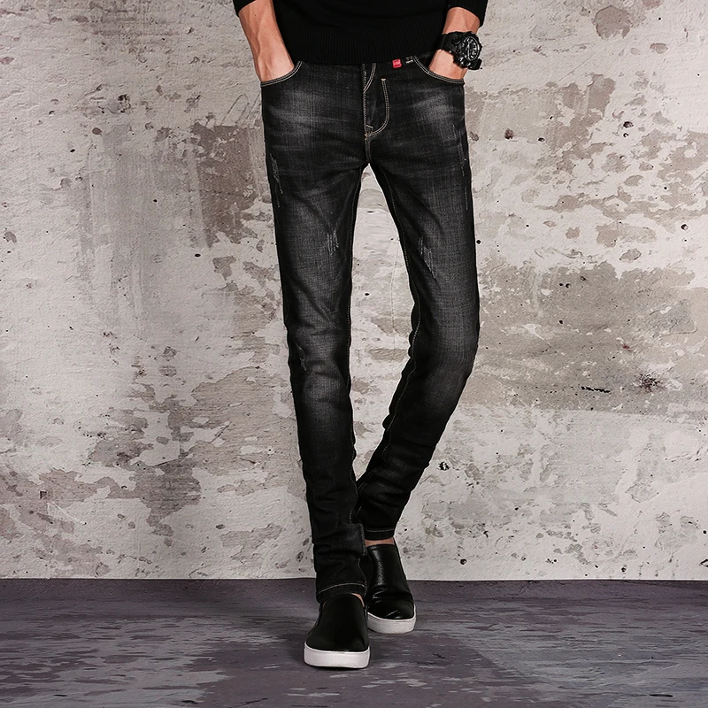 Мужские бархатные джинсы HCXY Классические Теплые прямые мужские стрейч толстые