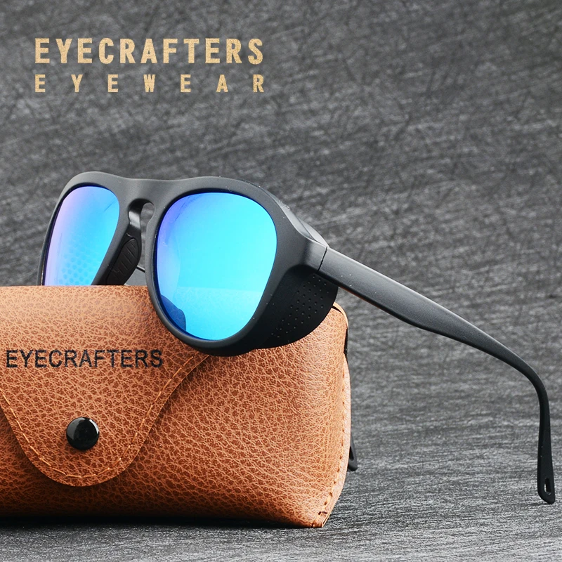 Солнцезащитные очки в стиле стимпанк круглые поляризационные винтажные