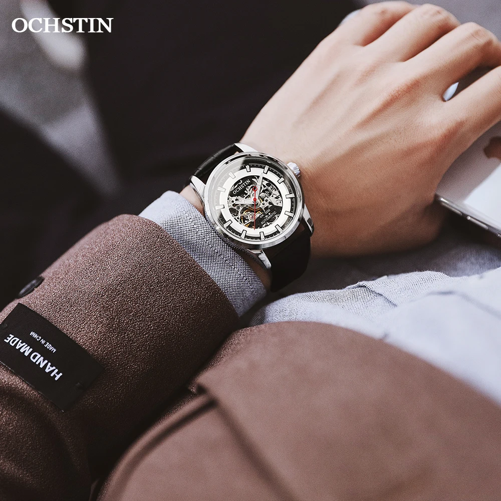 Часы-скелетоны Мужские механические с автоподзаводом водонепроницаемые 62002C 2020 |