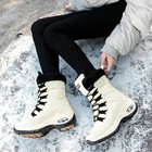 Новинка 2021, зимние лыжные ботинки, женские ботинки, сохраняют тепло, зимние ботинки до середины икры, на шнуровке, искусственная кожа, бархат