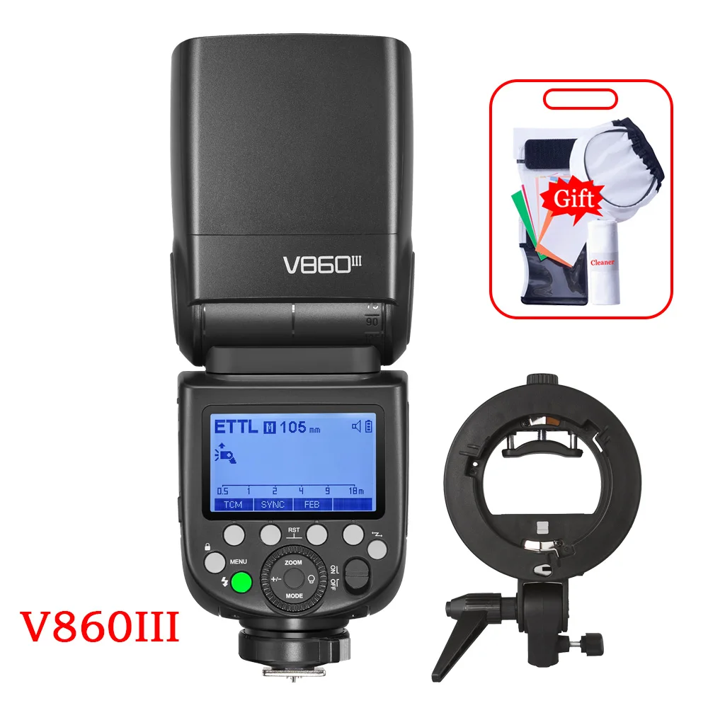 

Godox V860III-C V860III-F V860III-N V860II-S Camera Flash 2.4G TTL X1T-S X2T-C XPro-N Trigger Bowens Mount For Nikon Sony Fuji