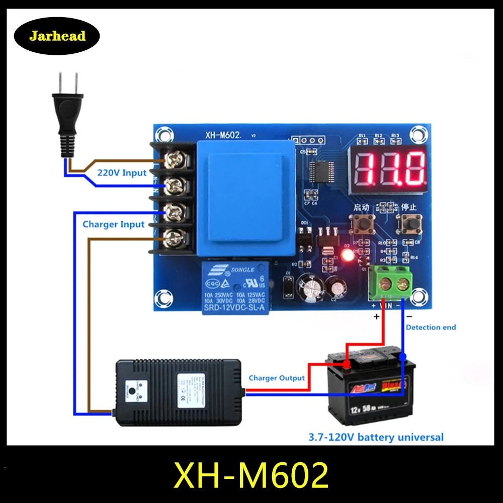 XH M602 цифровой светодиодный ЧПУ литиевый аккумулятор Зарядка контроль заряда