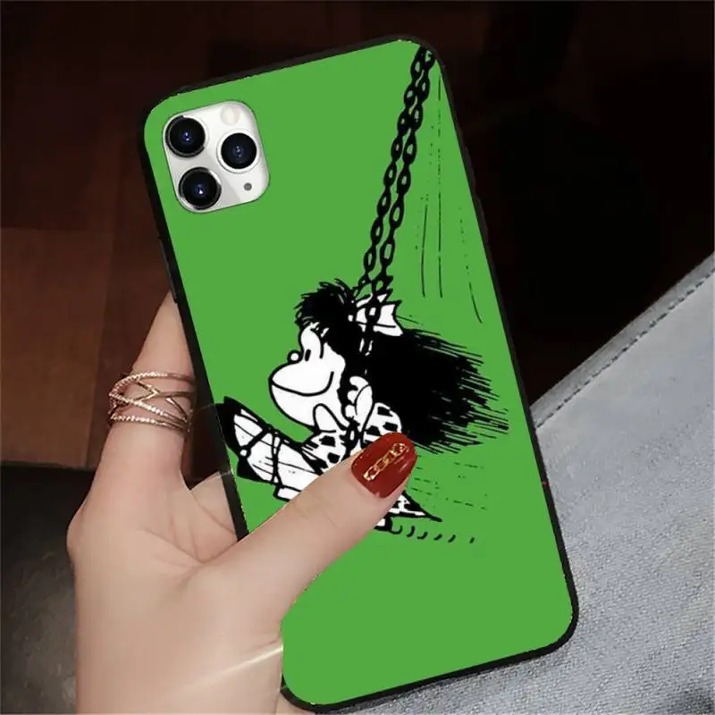 

Mafalda Argentina Hot Anime Phone Case for iPhone 11 12 pro XS MAX 8 7 6 6S Plus X 5S SE 2020 XR high quality Anti-fall