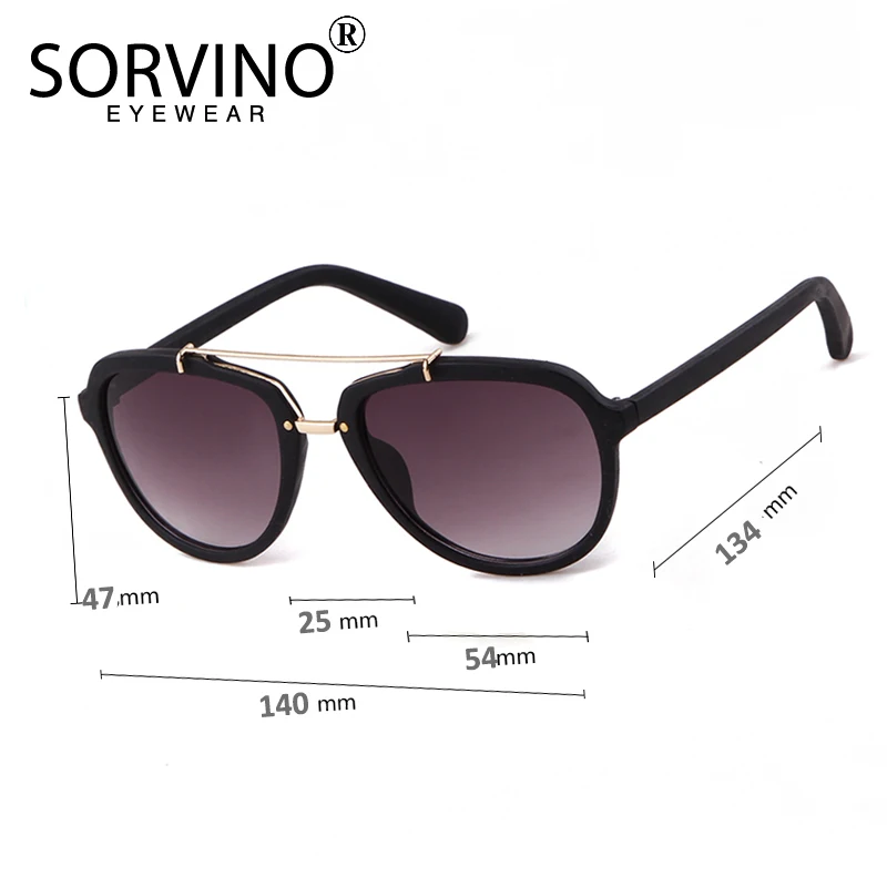 Женские солнцезащитные очки в стиле ретро SORVINO брендовые дизайнерские на плоской