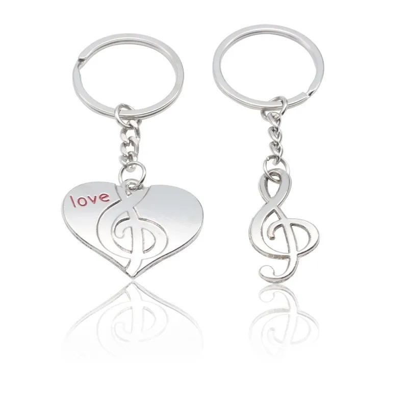 

Fashion Creative Love Notes Keychain Personality Men And Women Couple Metal Pendant Student Creative Key Chain Jewelry Gift