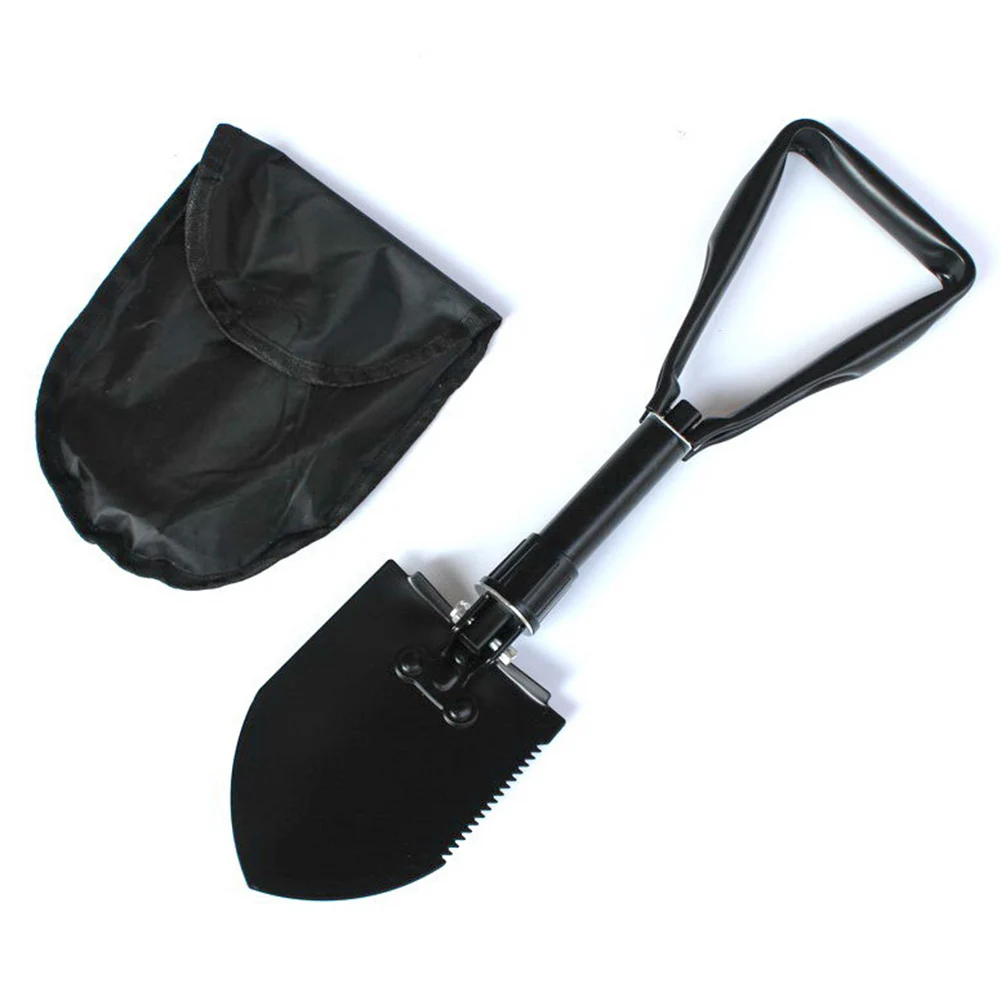 

Folding Engineer/Car/Camping Shovel Carbon Steel Mul Easy Grip Saw Edge Hard Sturdy Abrasion-resistant Coat Triangular Handle