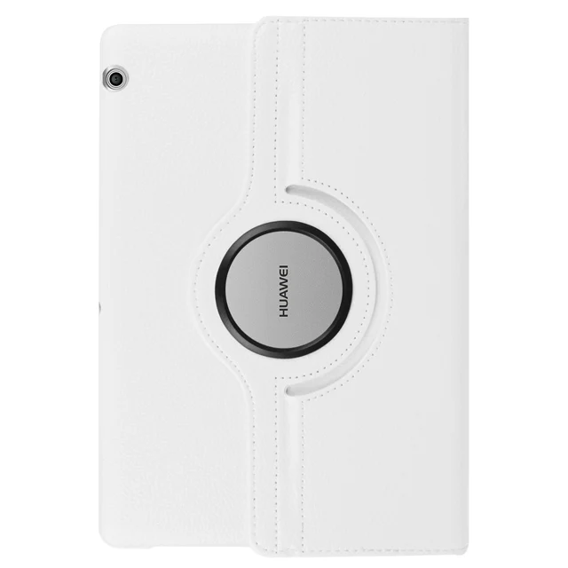 White 360 Вращающийся чехол для huawei MediaPad T5 10 AGS2-W09/L09/L03 10,1 планшет фундамент из искусственной кожи с откидной крышкой для huawei T5 10 Чехол - Цвет: White