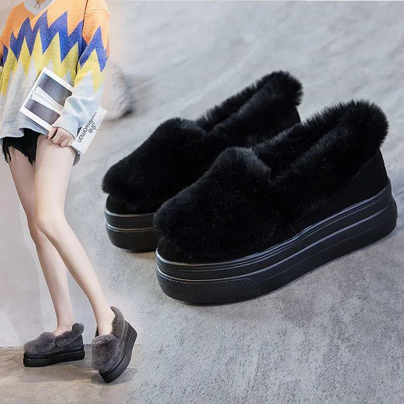 

Зимняя Теплая обувь, женские кроссовки на платформе, снежные ботинки, новинка 2021, женские теплые зимние кроссовки без шнуровки