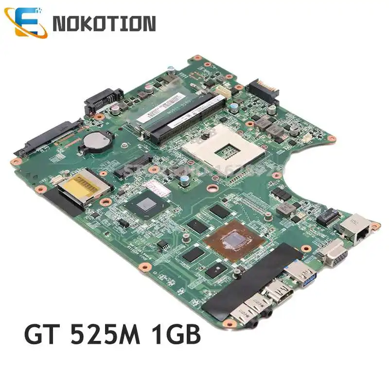 

Материнская плата NOKOTION для ноутбука TOSHIBA Satellite L755 L750, материнская плата A000079330 DABLBDMB8E0 HM65 DDR3 GT 525M 1 Гб