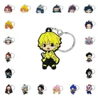 Брелок для ключей из ПВХ, модный мини-брелок с аниме фигуркой персонажа мультфильма косплей, веерский сувенир, подарок на день рождения, 1 шт.