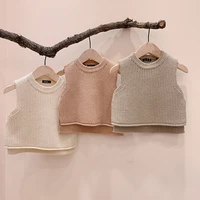 milancel 2021 spring new baby clothing korean style toddler girls vest baby knit pullover