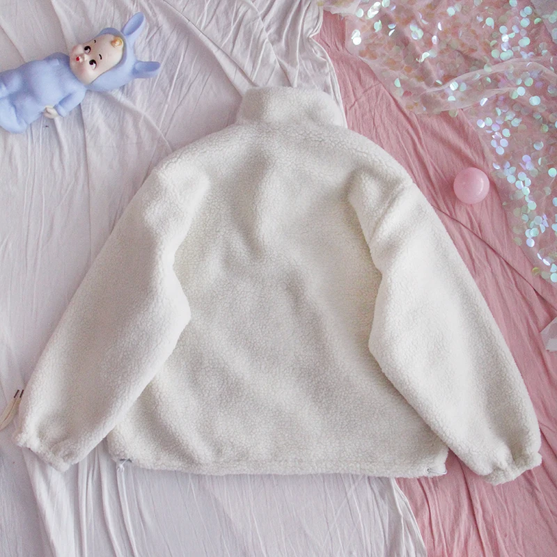 

HWLZLTZHT Double-sided Wear Winter Jacket Women Japanese Harajuku Cotton Coat Warm Down Jacket Women Padded Winter Outerwear