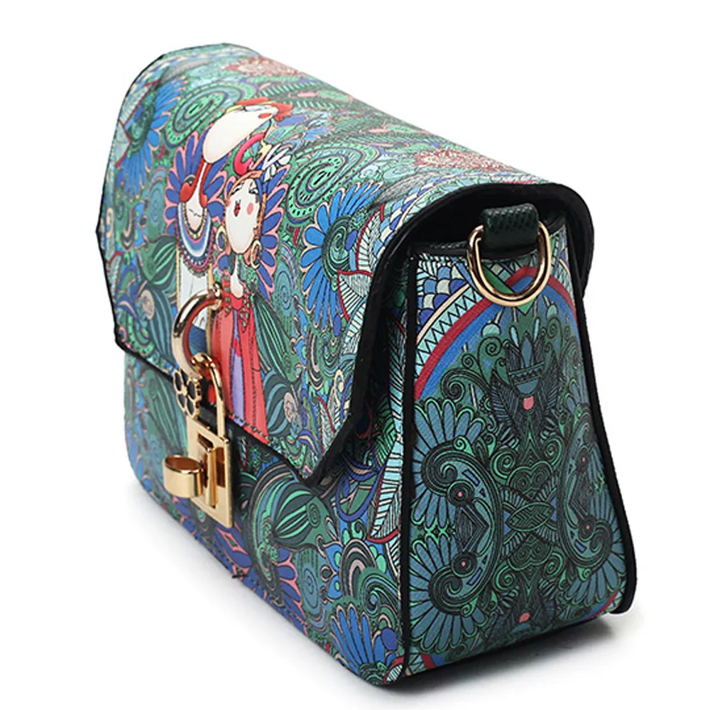 Женская сумка через плечо сумка-тоут сумочка модная в народном стиле с принтом