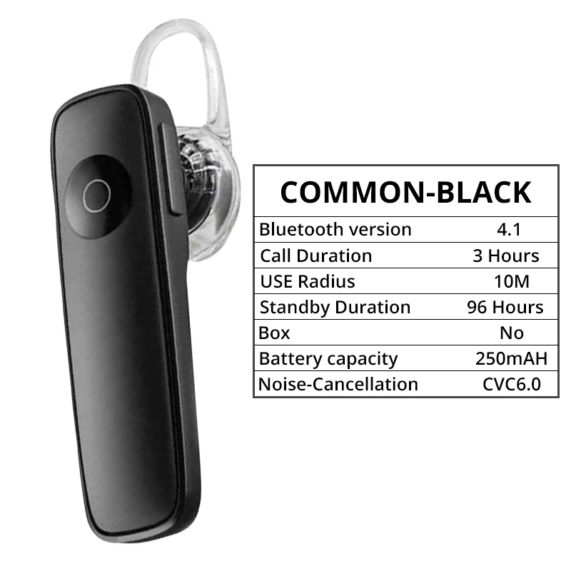 Common-Black Bluetooth наушники, беспроводные наушники, стерео наушники, спортивные наушники с микрофоном, гарнитура для телефона и музыки - Цвет: Common-Black