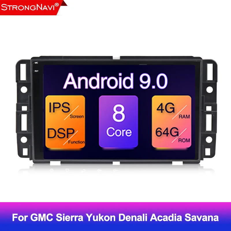 4G + 64G gps Радио Android 9 0 автомобильный мультимедийный плеер для GMC Sierra Yukon Denali Acadia Savana