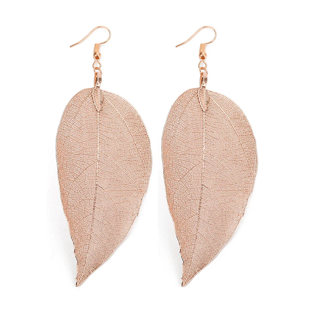 Delicate Dangle Earrings Pendant Hook Earring Hollow For Women Leaf Shape Lightweight | Украшения и аксессуары