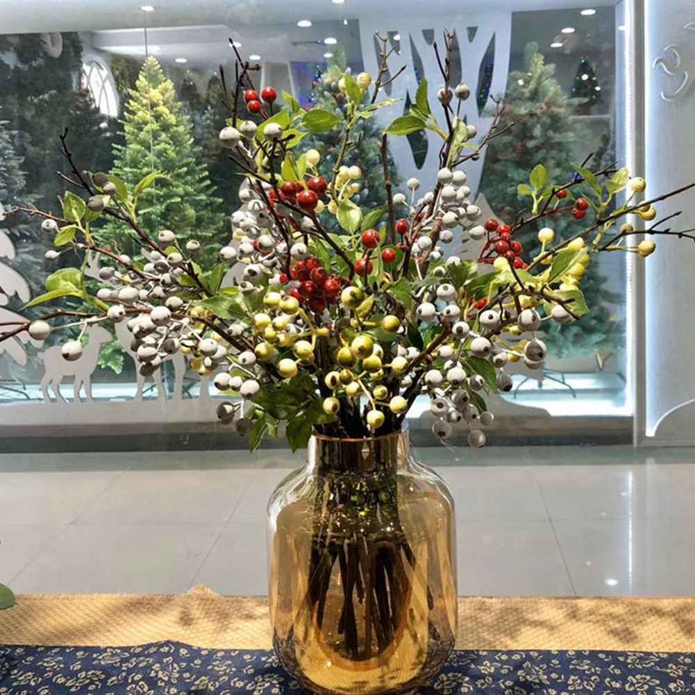 1 шт. искусственные голубики с листьями фрукты цветок домашний сад бонсай Декор