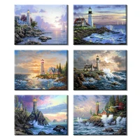 sea and lighthouse diy 5d diamond painting full home decor wall art handmade resindiamond mosaic painting kits