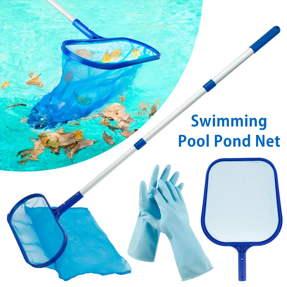 

Swimming Pool Cleaning Frame Net Pond Leaf Debris Skimmer Rake Mesh Telescopic Pole Tub Cleaners Professional Tool Accessories