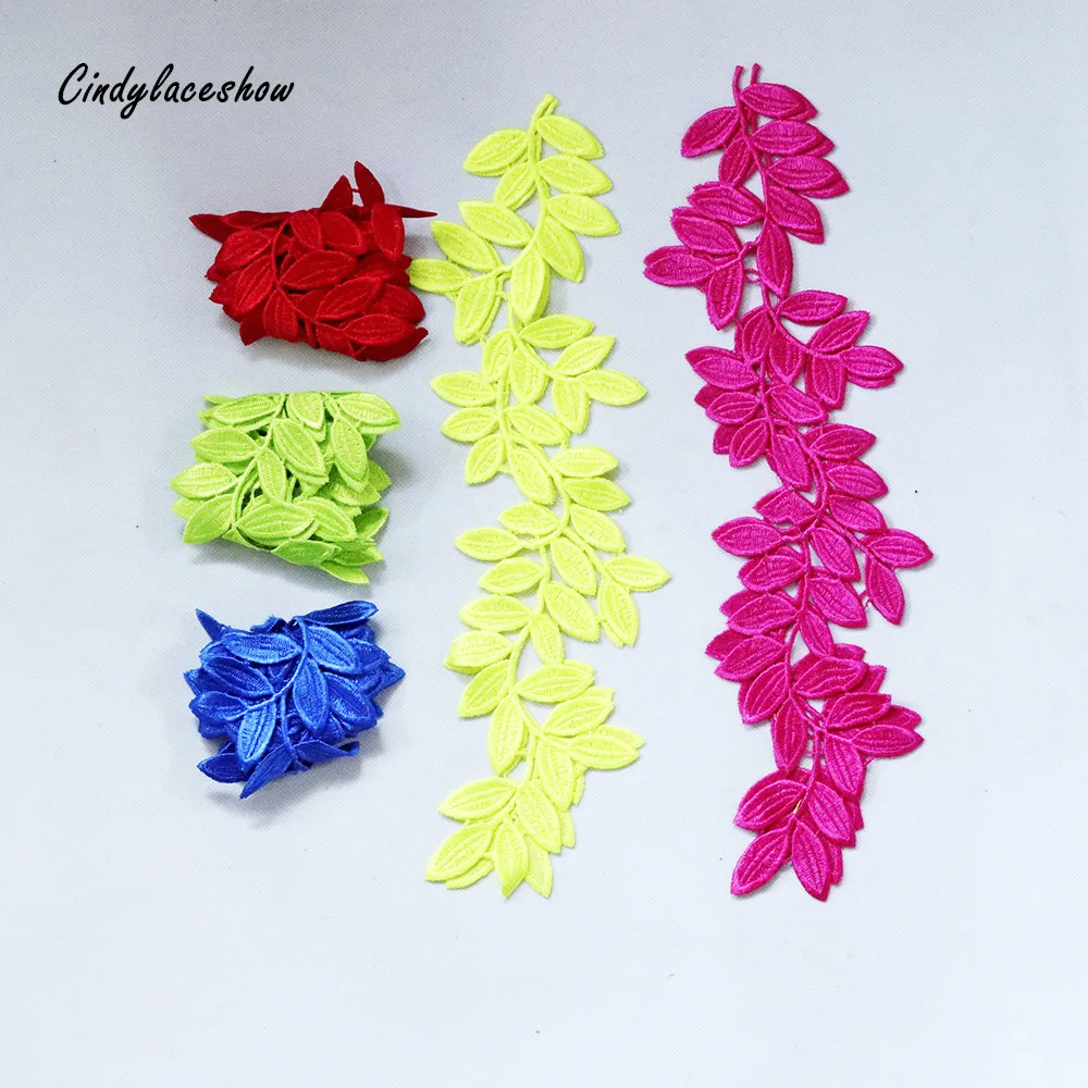 Винтажная Кружевная аппликация в виде листьев зеркальные кружевные мотивы Venise