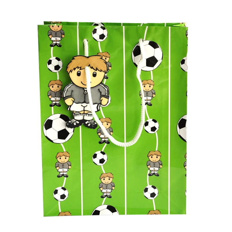 6 шт Подарочная бумажная сумка Футбольная Вечеринка для мальчика день рождение