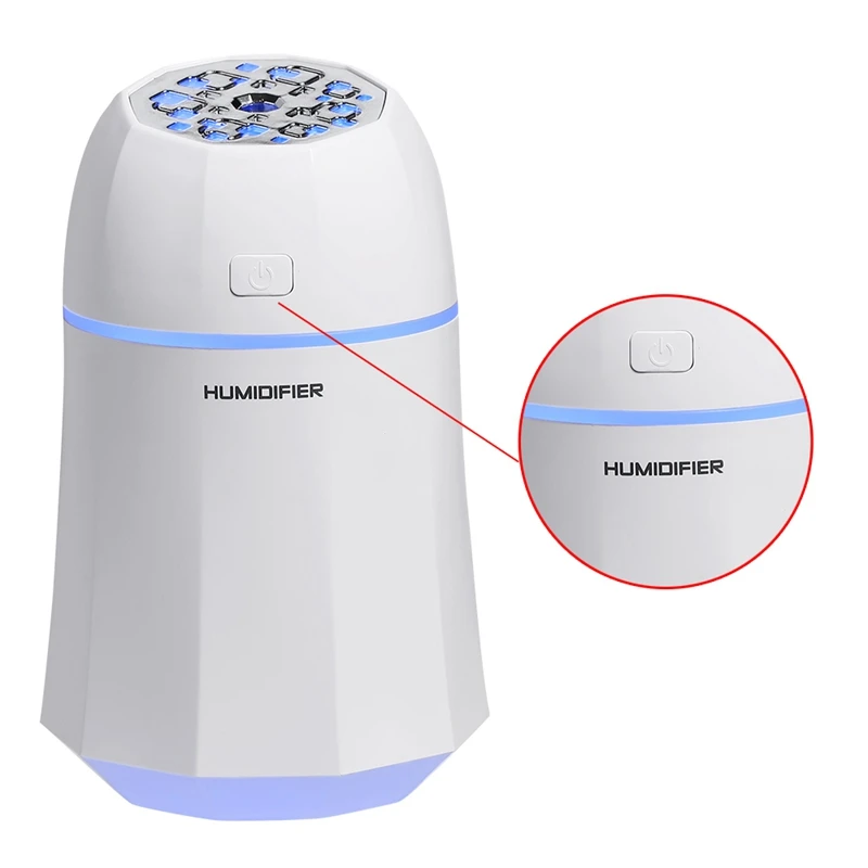 I10 Three in One Humidifier Home Atmosphere Light USB Mini Large Capacity Mute Air + LED Small Fan T | Бытовая техника